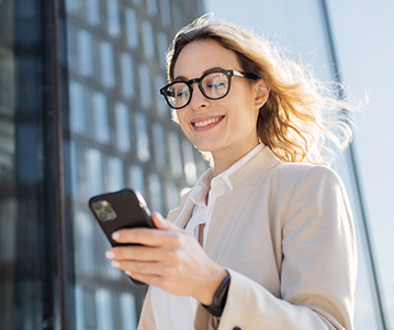 Entrepreneur with a cell phone