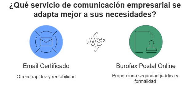 Comparação entre o burofax certificado por correio eletrónico e o burofax postal em linha