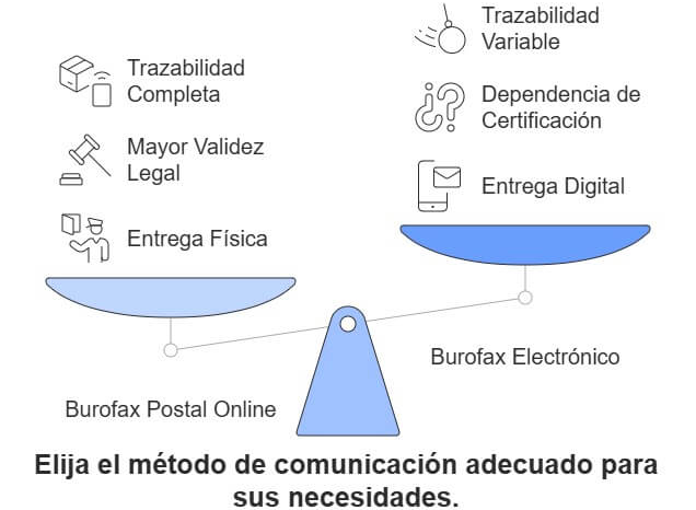 Principal diferencia entre burofax online y burofax electrónico